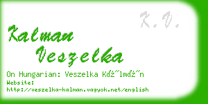 kalman veszelka business card